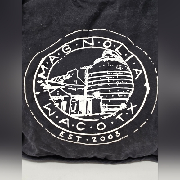 MAGNOLIA BLACK COTTON TOTE BAG WACO TEXAS HGTV SILOS TRAVEL VACATION WOMEN OS - Picture 7 of 15